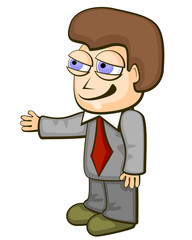 Funny teacher or businessman