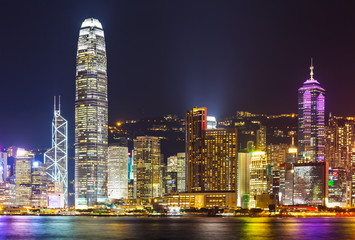 Fototapeta premium Cityscape of Hong Kong night