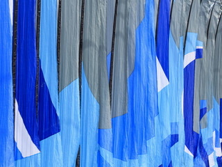 Blue, white and grey Festival Flags