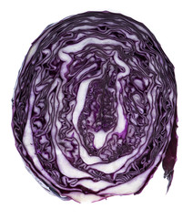 Obraz premium Red Cabbage on white