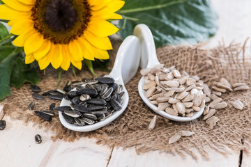 Portion of Sunflower Seeds