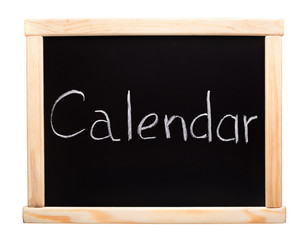 Calendar - writtent on blackboard
