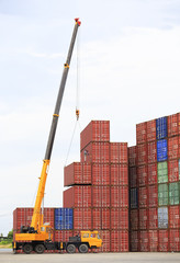 shipping container  at container yard