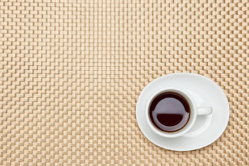 coffee on the table cloth