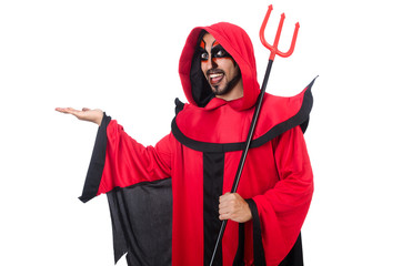 Man devil in red costume