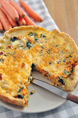 Karotten Spinat Quiche