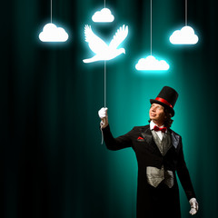 Magician in hat