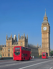 Naklejka premium Big Ben and Westminster Bridge