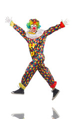 Funny clown isolated on white © Elnur