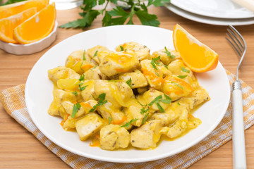 chicken fillet with orange sauce