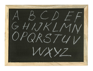 Obraz premium alphabet Hand writing on a blackboard.