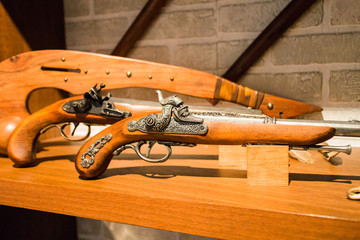 old pistols on display