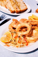 Fresh fried calamari