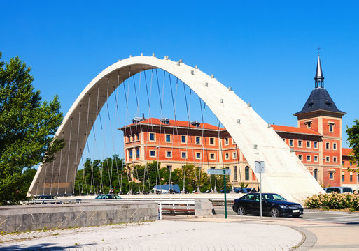  bridge over Arga river in simmer day