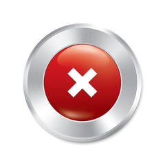 Obraz premium No button. Cancel sticker. Delete icon. Isolated.