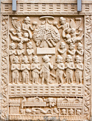 Buddhist stone carving