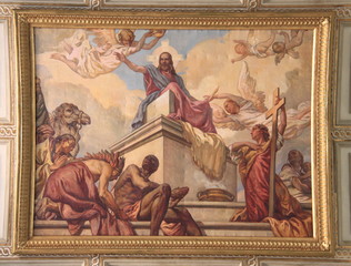Fototapeta premium Fresque de la cathédrale de Cagliari, Sardaigne