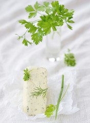 cheese with herbs.