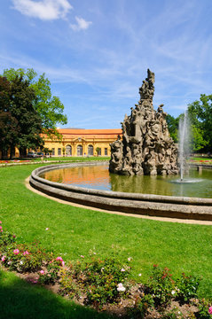 Schloss garten in Summer in Erlangen, Germany