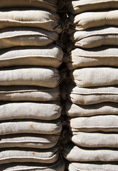 Sandbag wall