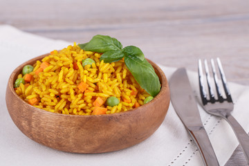 rice with green peas