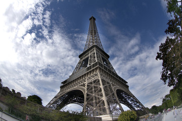 eiffel tower fisheye