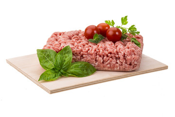 Meat stuffing with basil