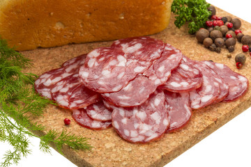 Fresh ripe salami
