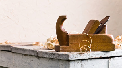 old wooden plane