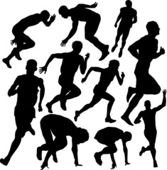 Vector running silhouette