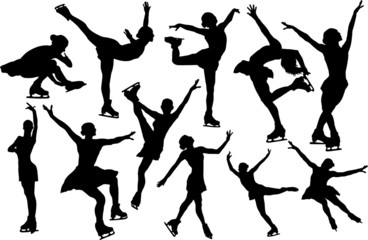 Vector figure skating silhouette © mrtimmi