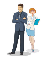 Businessman group standing