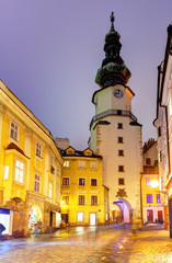 Naklejka premium Bratislava - Michael Tower (Michalska Brana), Slovakia. Historic