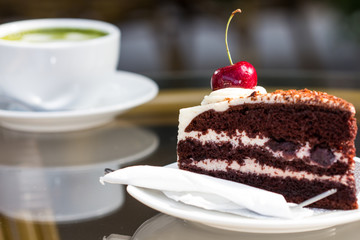 Green tea and Cheesecake