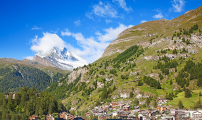 Fototapeta na wymiar Miasto Zermatt