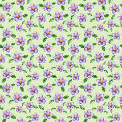 floral seamless texture of watercolor