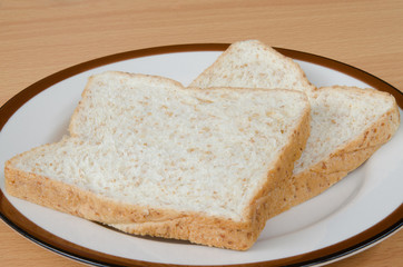 Whole Wheat Bread sliced on disc