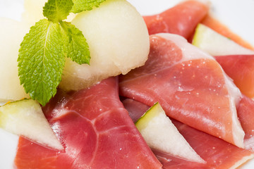 Cantaloupe and prosciutto appetizer