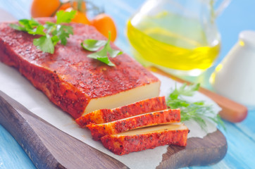 lard with paprika and other spice