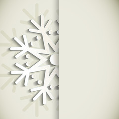 New Year snowflakes Vector greeting card