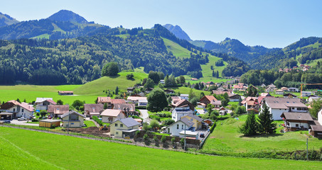 Fototapeta na wymiar panorama of Gruyere