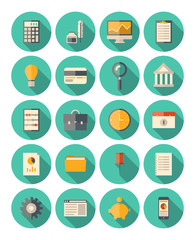 Finance and business modern icons set