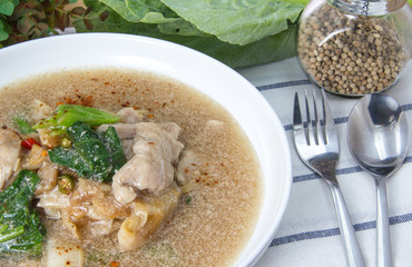 Fried noodle with pork