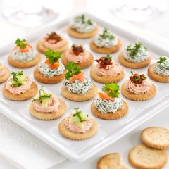 Cream cheese canapés