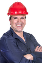 worker with red helmet