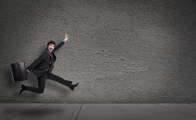 Obraz premium Running businessman.