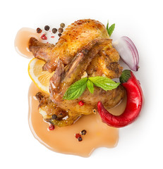 Chicken wings with vegetables