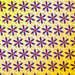 Fototapeta premium Pattern_With_Flowers_And_Gradient_Background