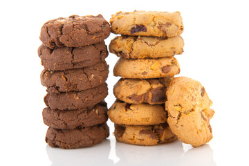 Chocolate and vanillia cookies