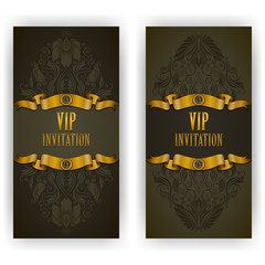 Elegant template for vip luxury invitation